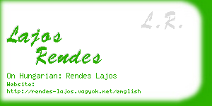 lajos rendes business card